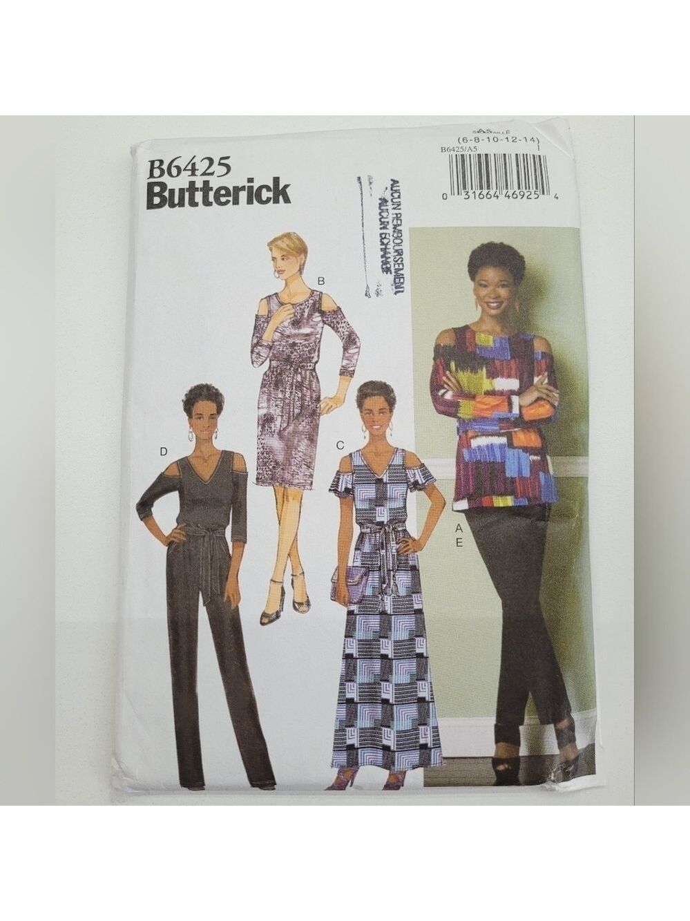 ✨4/$20✨ Butterick B6425 Dress Jumper Sewing Pattern Uncut Size 6-14